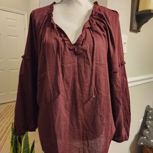 Old Navy - Peasant Style Tie Neck Pullover